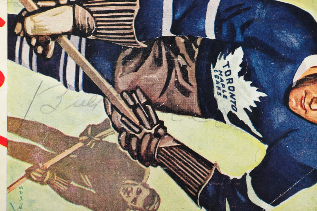 1940 Maple Leaf Gardens Signed Program With Ticket Sub - 6