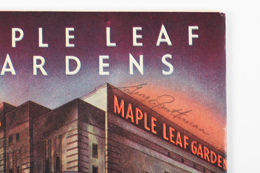 March 28, 1944 Maple Leaf Gardens Playoff and Team Signed Program - 2