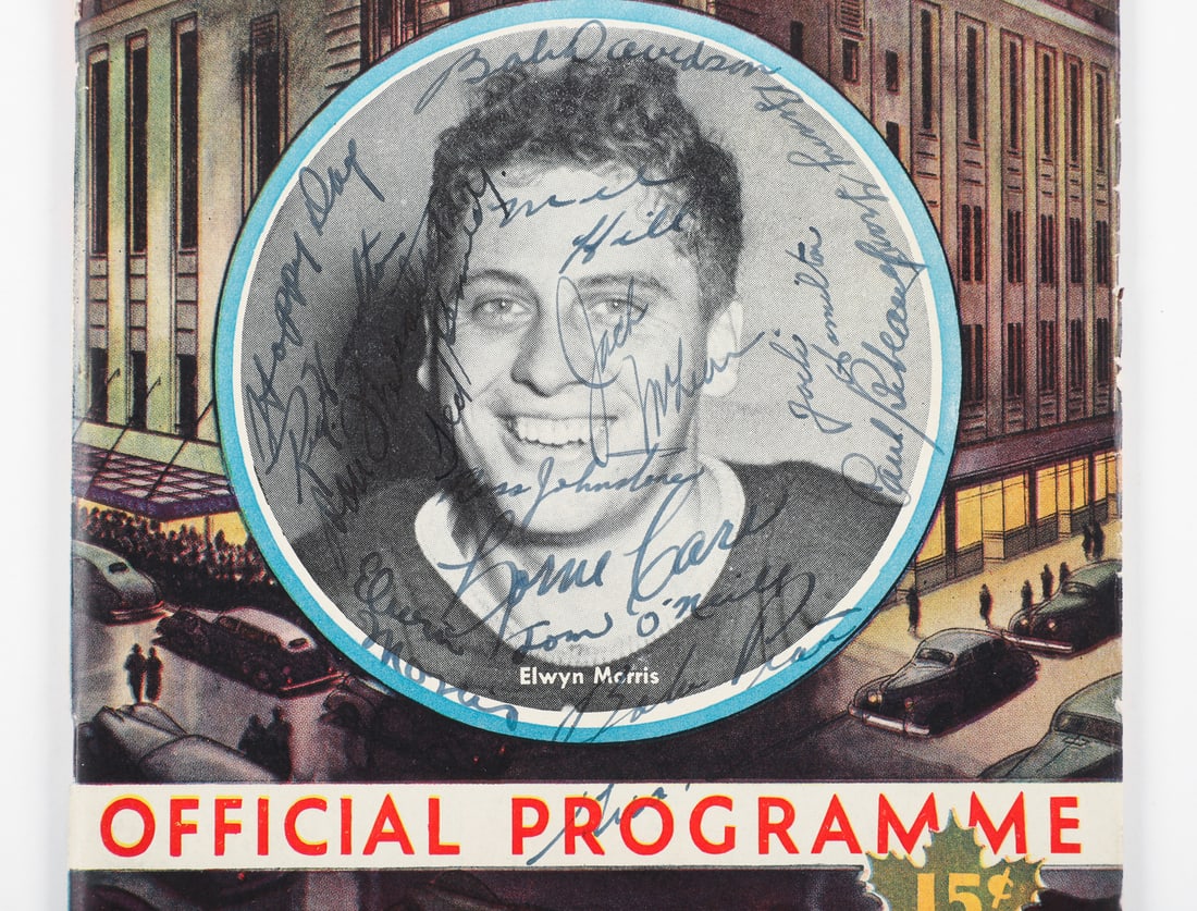 March 28, 1944 Maple Leaf Gardens Playoff and Team Signed Program - 3