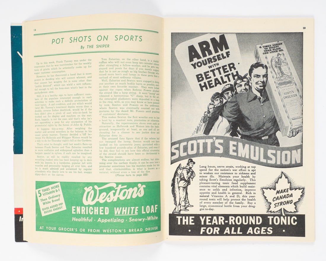 March 28, 1944 Maple Leaf Gardens Playoff and Team Signed Program - 9