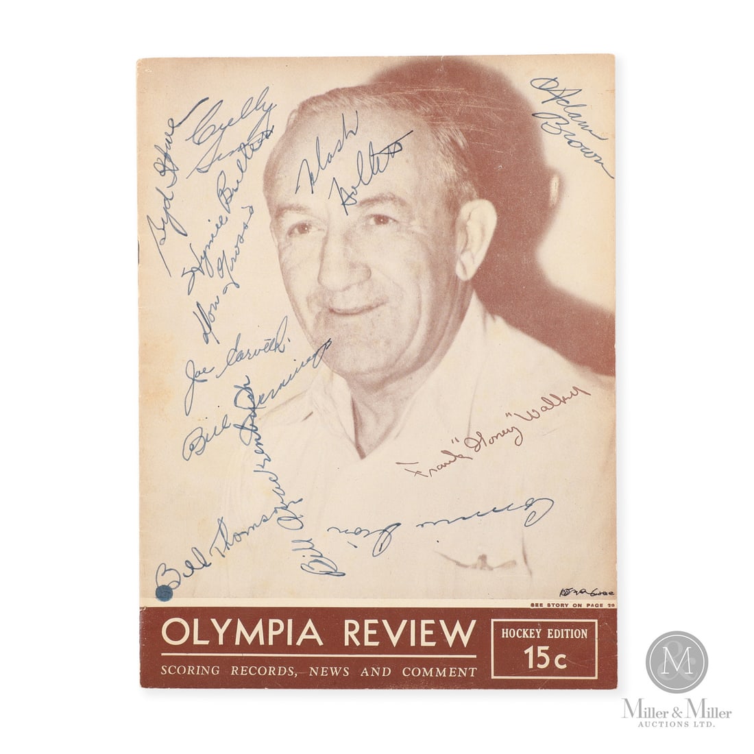 March 16, 1944 Olympia Detroit Red Wings Team Signed Program (3 Hat-tricks) (1 of 12)