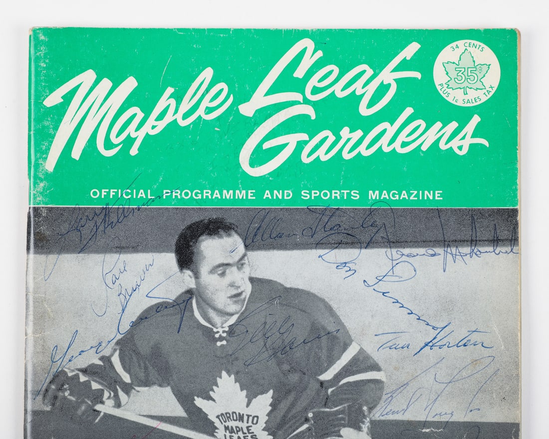 1963 Playoff Semi Final Game 1 and 5 Toronto Maple Leafs Team Signed Programs - 2
