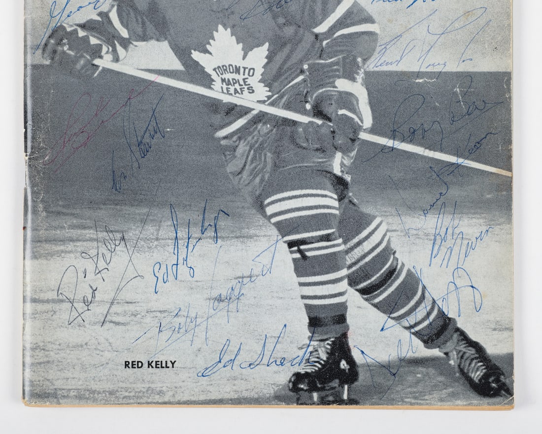 1963 Playoff Semi Final Game 1 and 5 Toronto Maple Leafs Team Signed Programs - 3