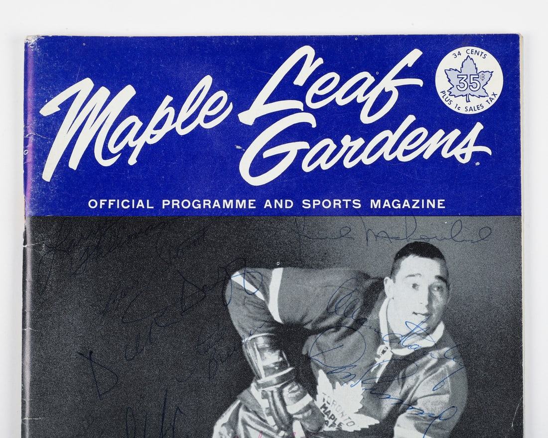 1963 Playoff Semi Final Game 1 and 5 Toronto Maple Leafs Team Signed Programs - 4