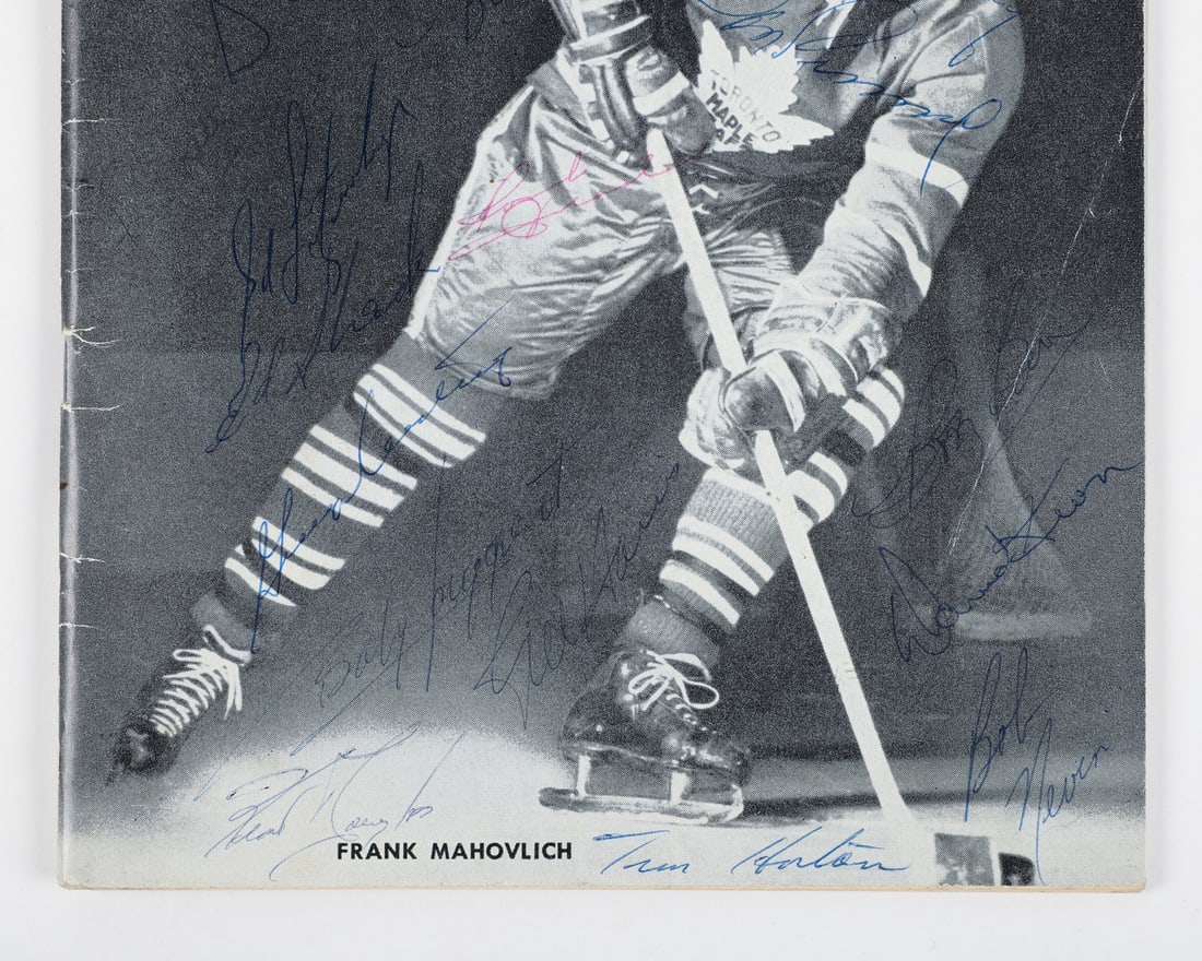 1963 Playoff Semi Final Game 1 and 5 Toronto Maple Leafs Team Signed Programs - 5
