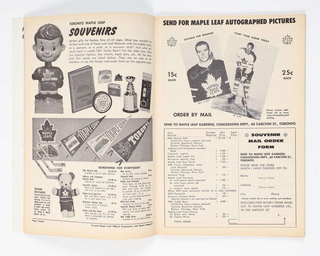 1963 Playoff Semi Final Game 1 and 5 Toronto Maple Leafs Team Signed Programs - 9