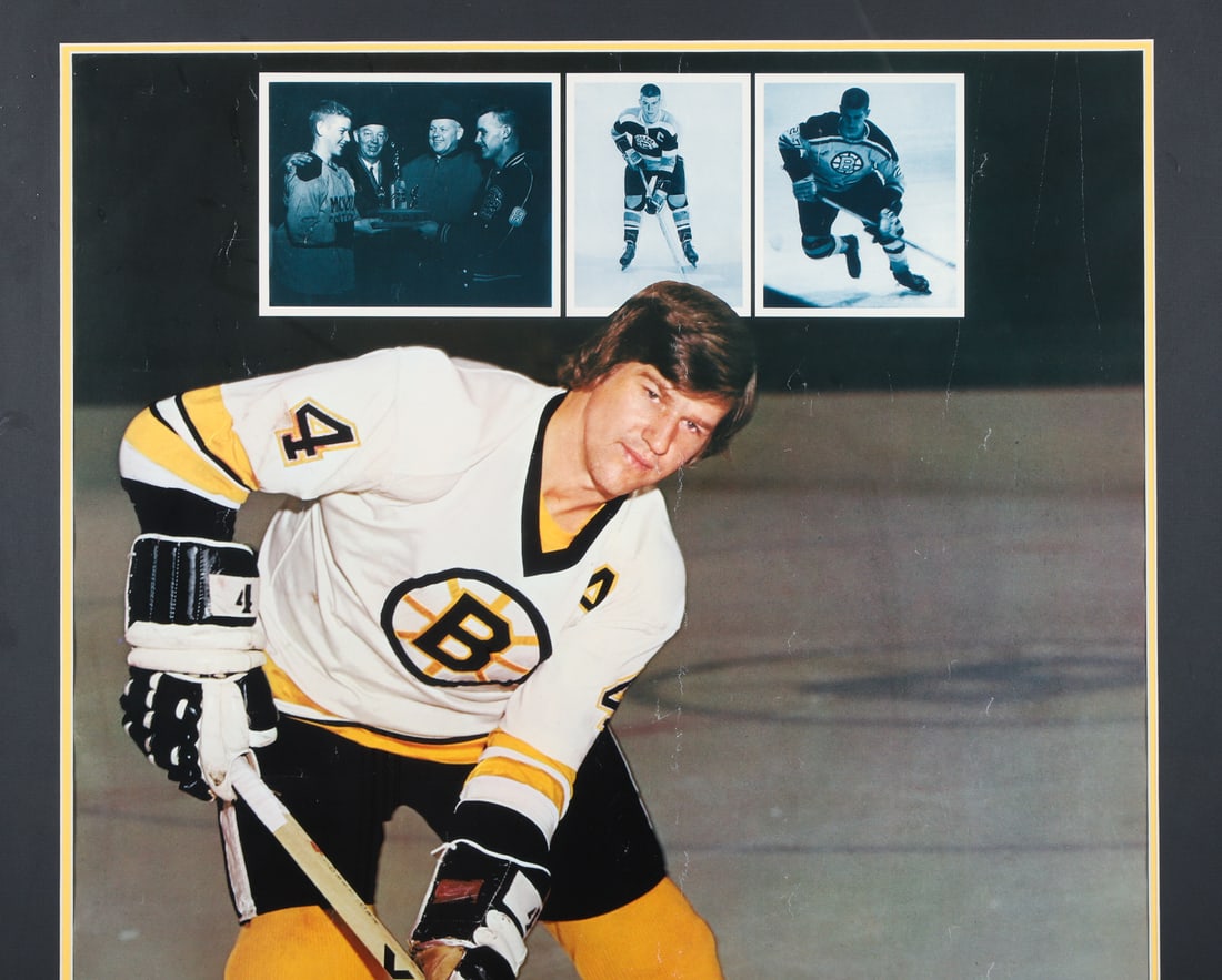 Victoriaville Hockey Stick Poster Ad w/ Bobby Orr Autograph - 3