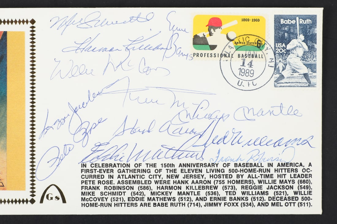 500 Home Run Club Signed Envelope - 3