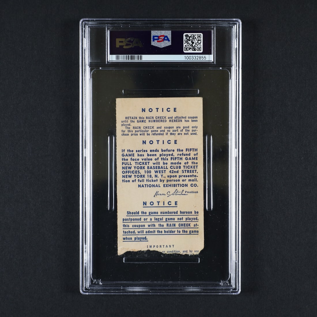 1951 World Series Ticket Stubs PSA-Graded Complete Set (6) - 11