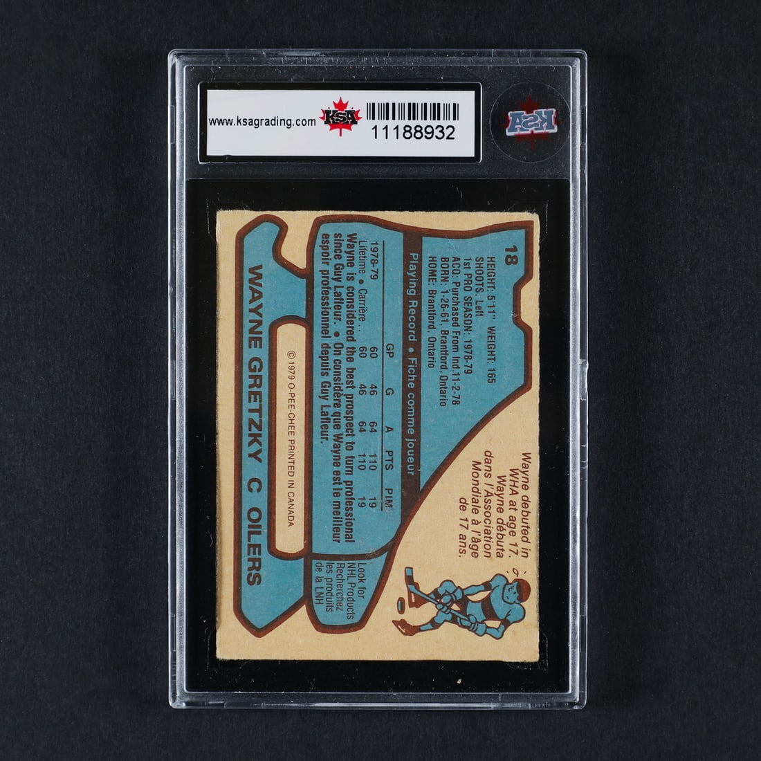 1979-1980 O-Pee-Chee #18 Wayne Gretzky (KSA 3 VG) - 2