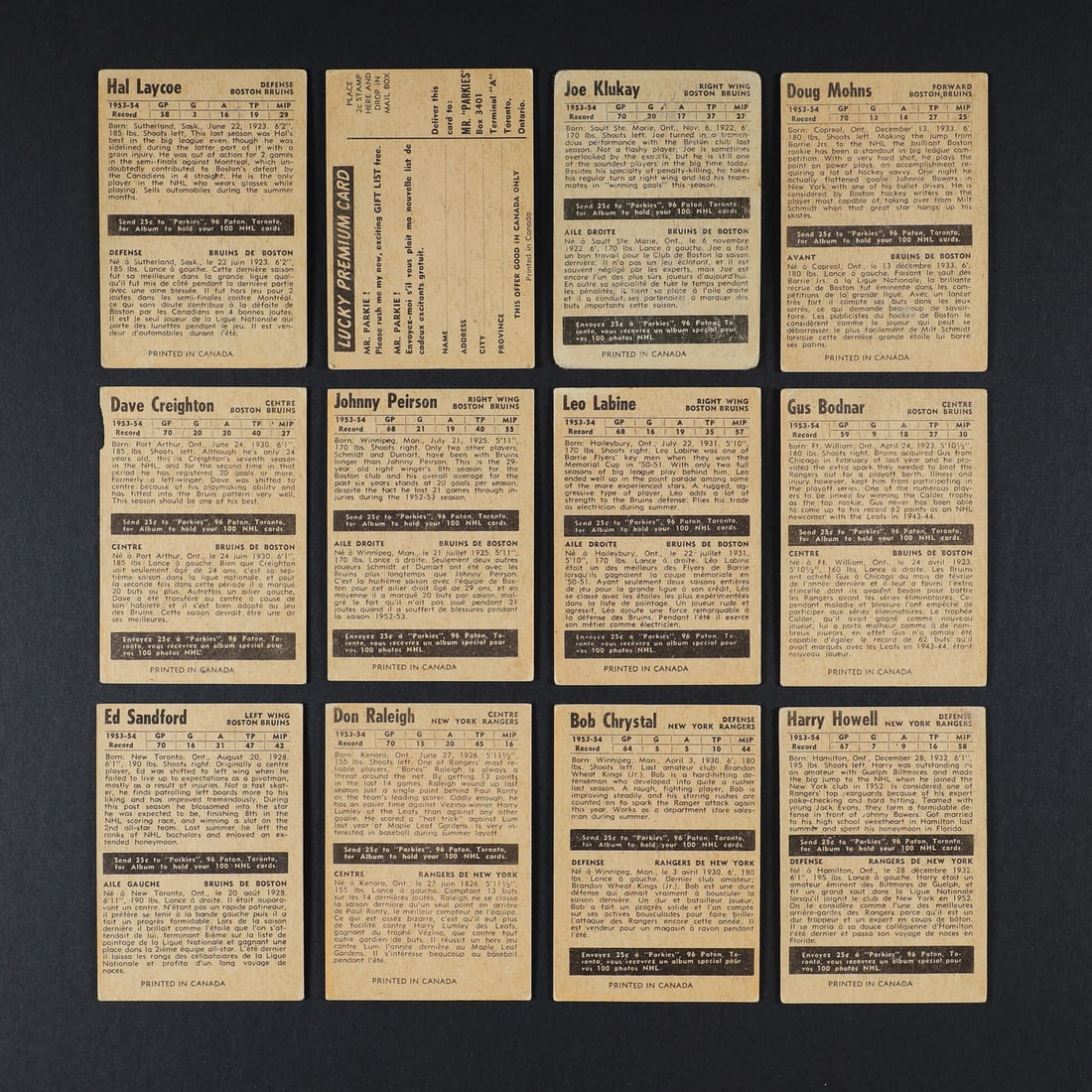 1954 Parkhurst Partial Set (58/100) - 8