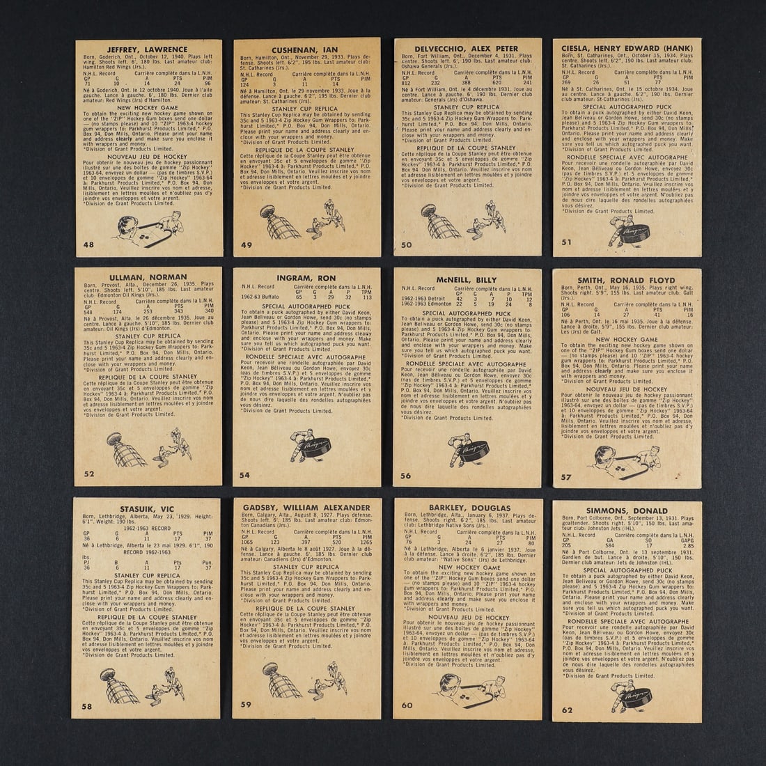 1963-1964 Parkhurst Partial Set (76/99) - 10