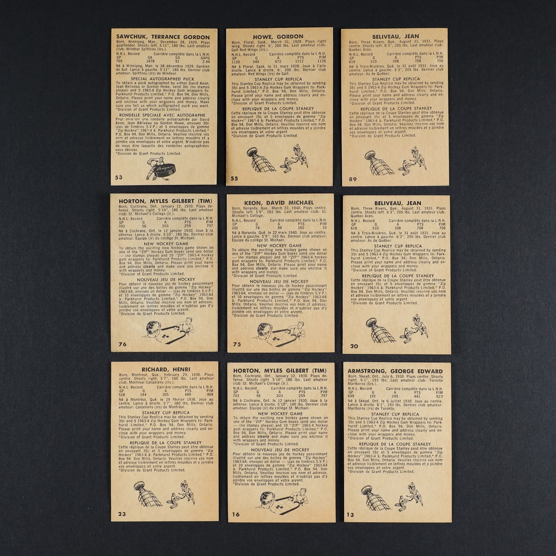 1963-1964 Parkhurst Partial Set (76/99) - 2