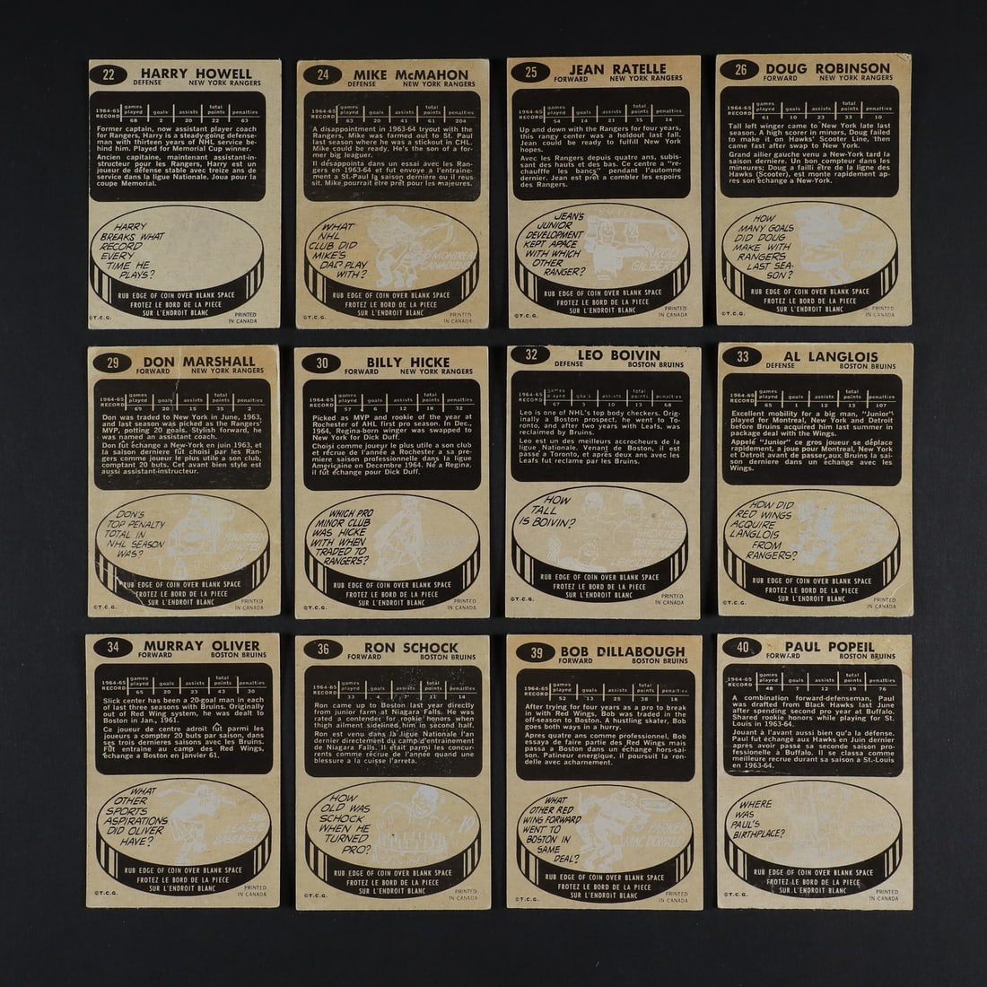 1965-1966 Topps Hockey Partial Set (85/128) w/ 29 Extras - 6