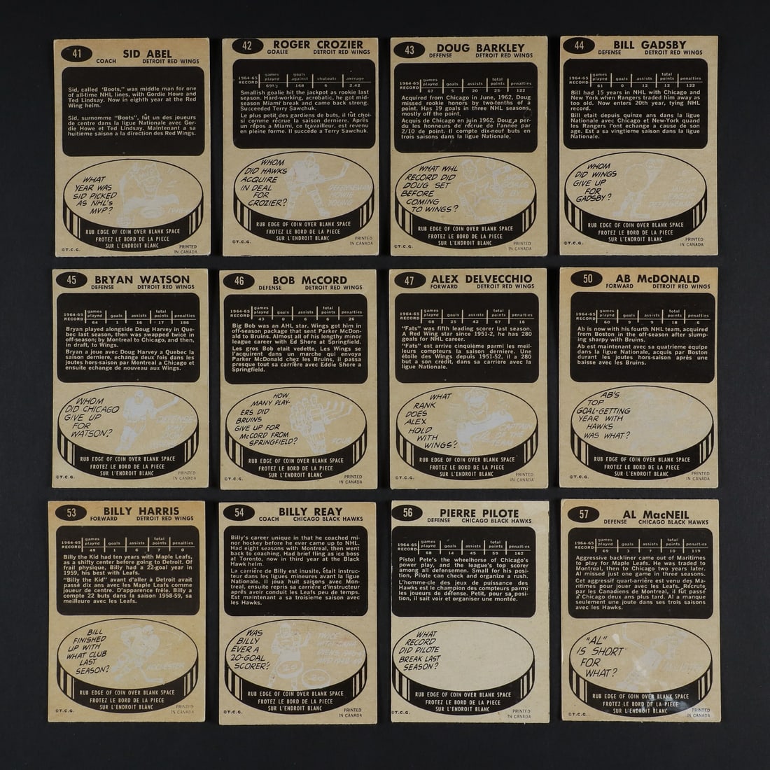 1965-1966 Topps Hockey Partial Set (85/128) w/ 29 Extras - 8