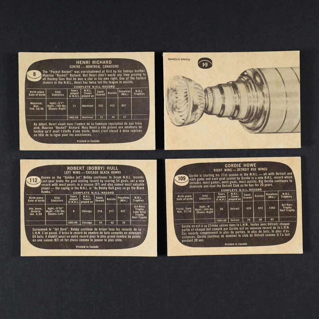 1966-1967 Topps Partial Set (125/132) w/ Orr - 5