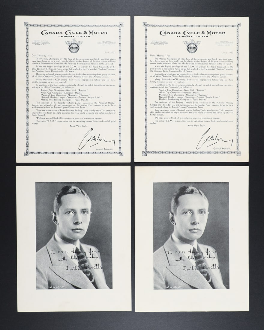 1933-1936 CCM Complete Grey, Blue, Brown, and Green Border Picture Sets - 12