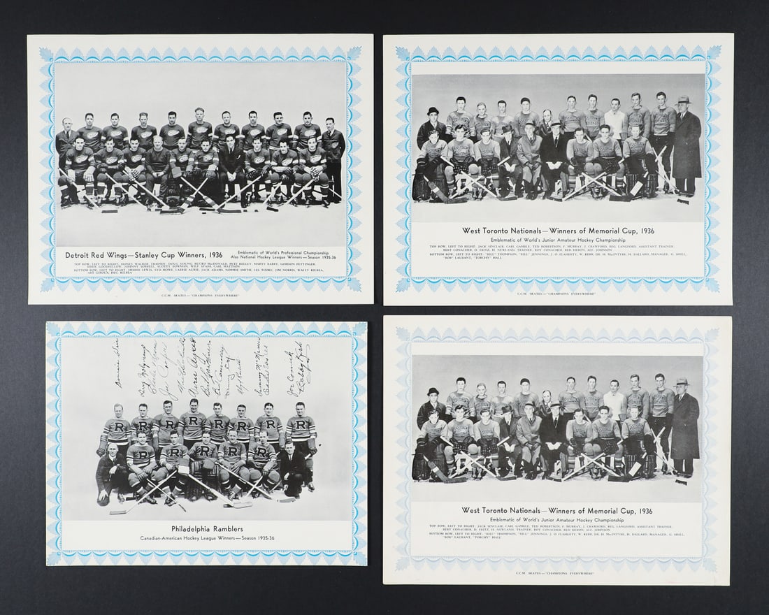 1933-1936 CCM Complete Grey, Blue, Brown, and Green Border Picture Sets - 2