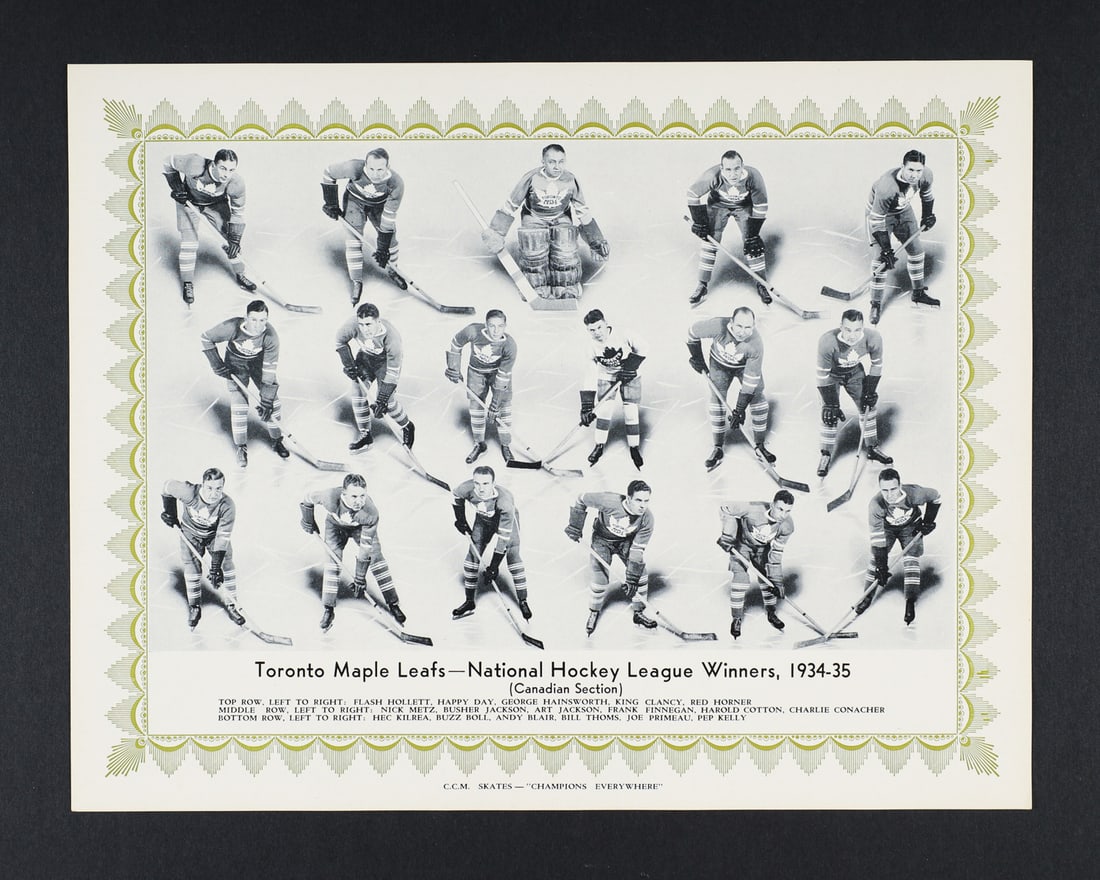 1933-1936 CCM Complete Grey, Blue, Brown, and Green Border Picture Sets - 8