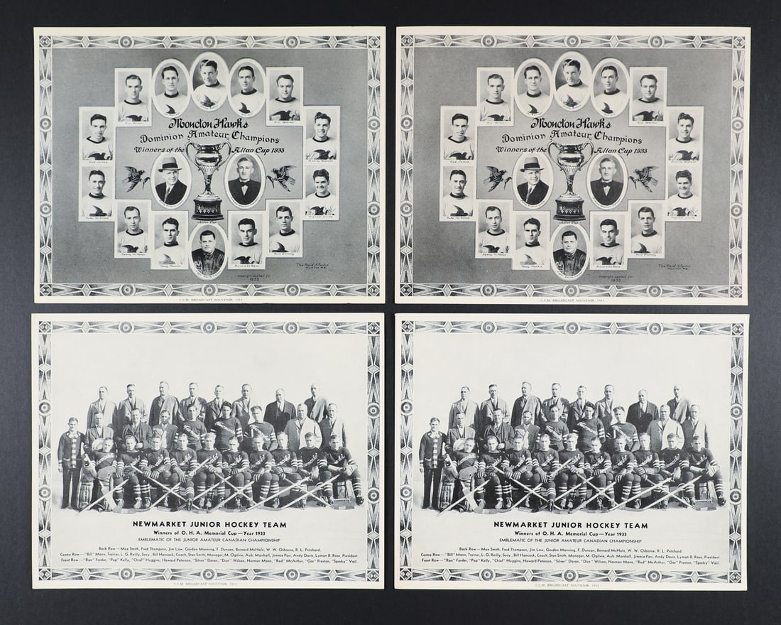 1933-1936 CCM Complete Grey, Blue, Brown, and Green Border Picture Sets - 9