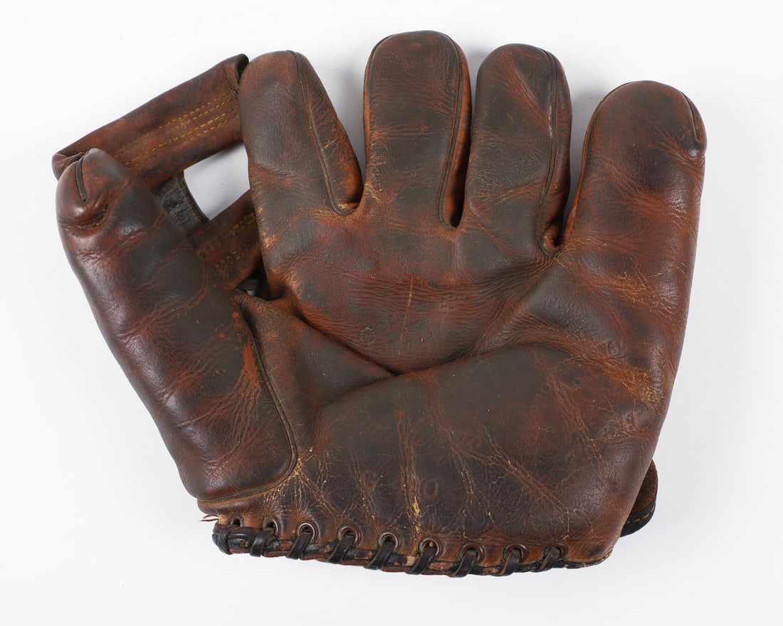 Early Baseball Mitts and Bats (12) - 12