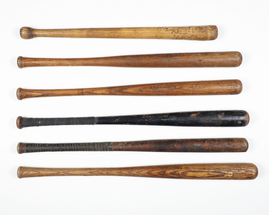 Early Baseball Mitts and Bats (12) - 15
