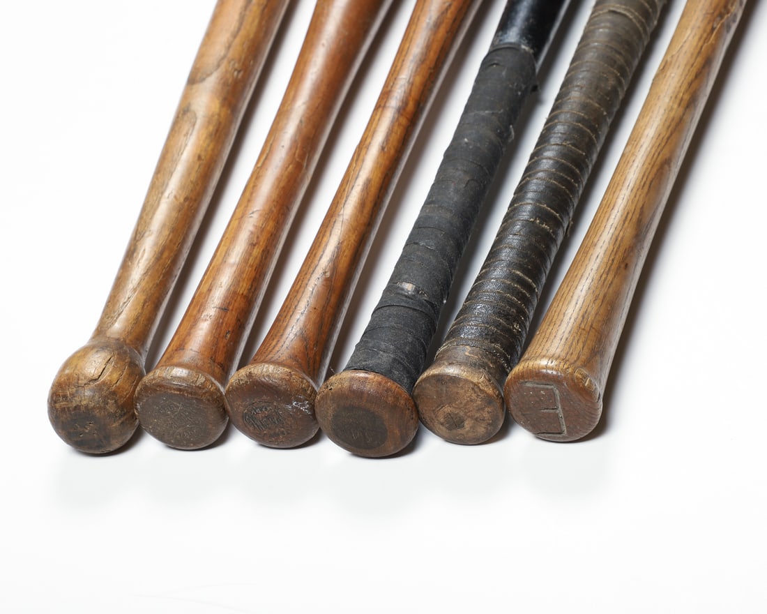 Early Baseball Mitts and Bats (12) - 16