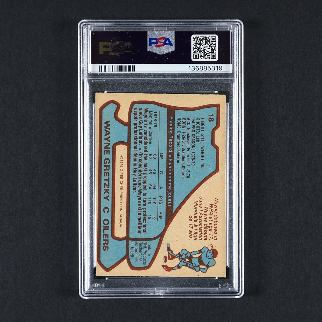 1979-1980 O-Pee-Chee #18 Wayne Gretzky (PSA 4 VG-EX) - 2