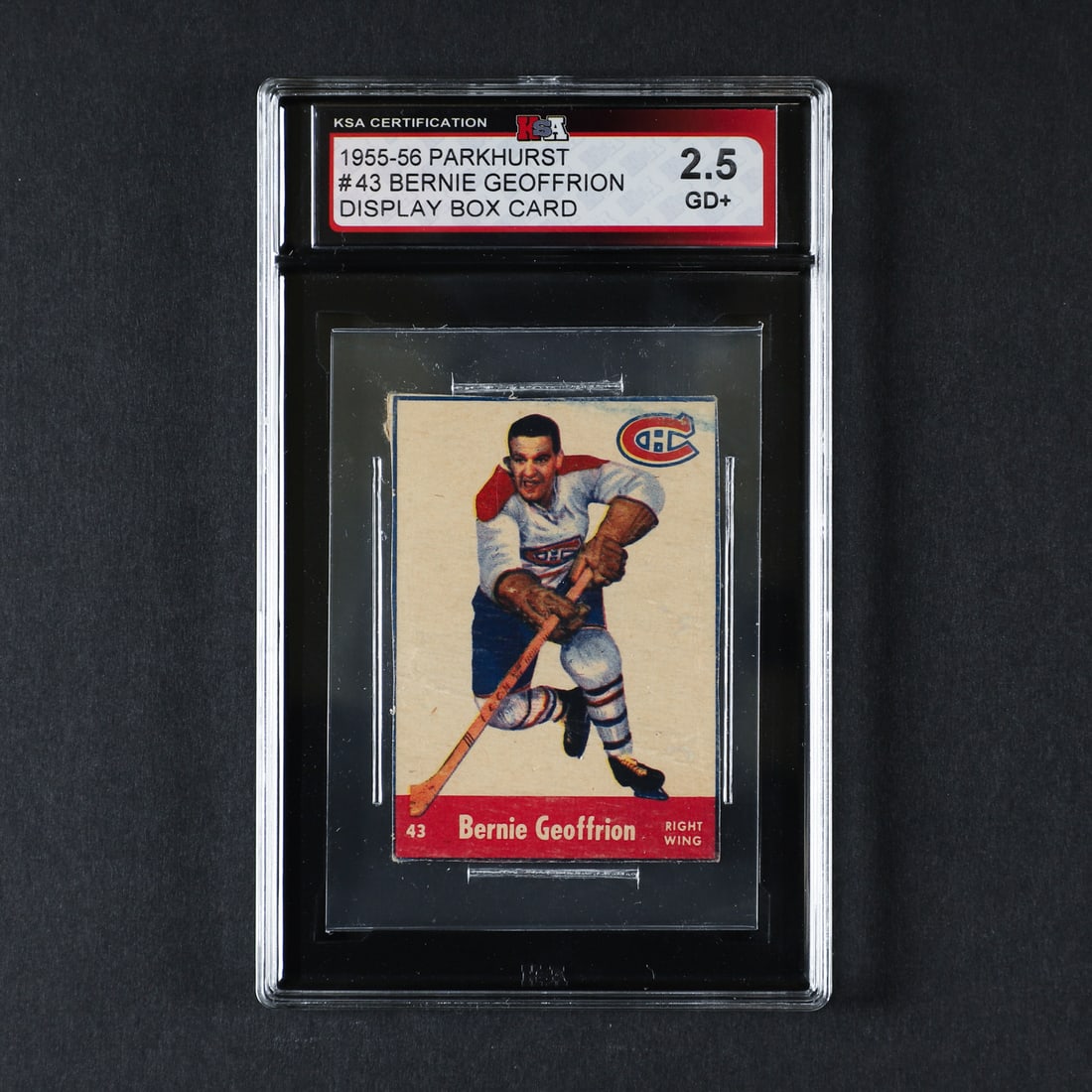 Pair of 1955 Parkhurst Geoffrion Box Cutouts and George Armstrong Factory Sample - 2