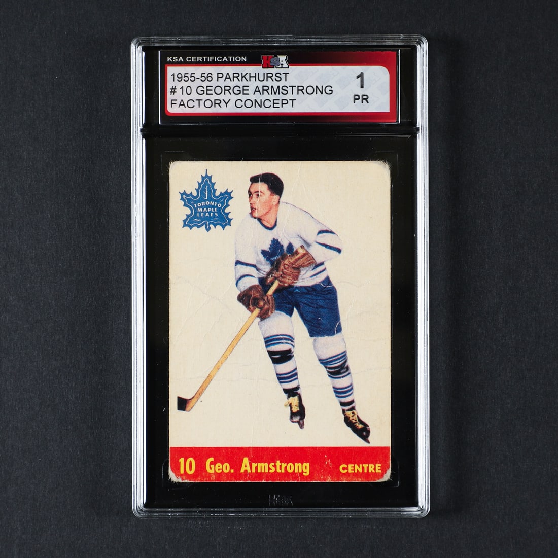 Pair of 1955 Parkhurst Geoffrion Box Cutouts and George Armstrong Factory Sample - 6
