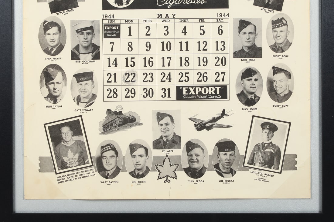 1944 Toronto Maple Leafs Calendar Page - 3