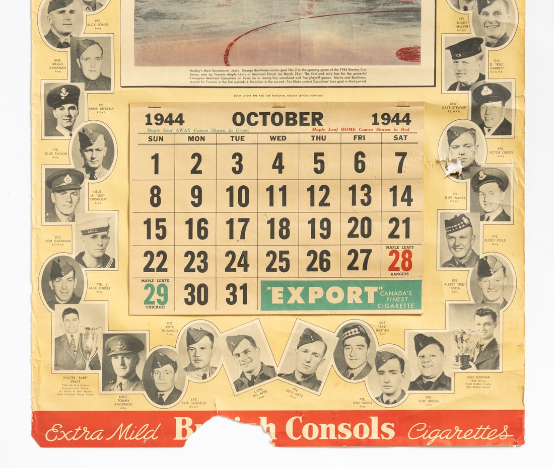1944-1950 Forum and Gardens Hockey Calendars (4) - 12