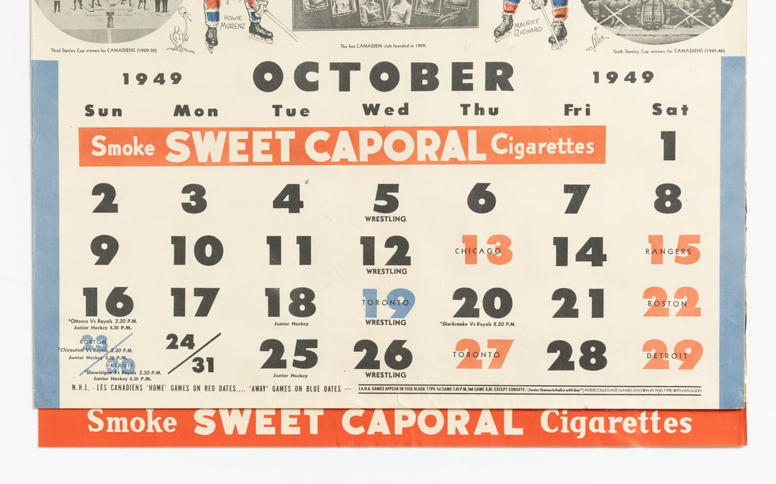 1944-1950 Forum and Gardens Hockey Calendars (4) - 3