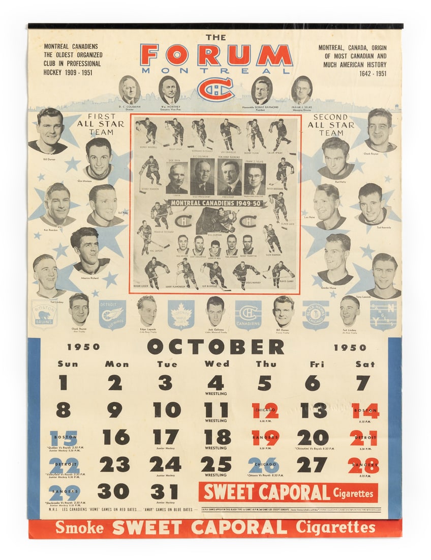 1944-1950 Forum and Gardens Hockey Calendars (4) - 5