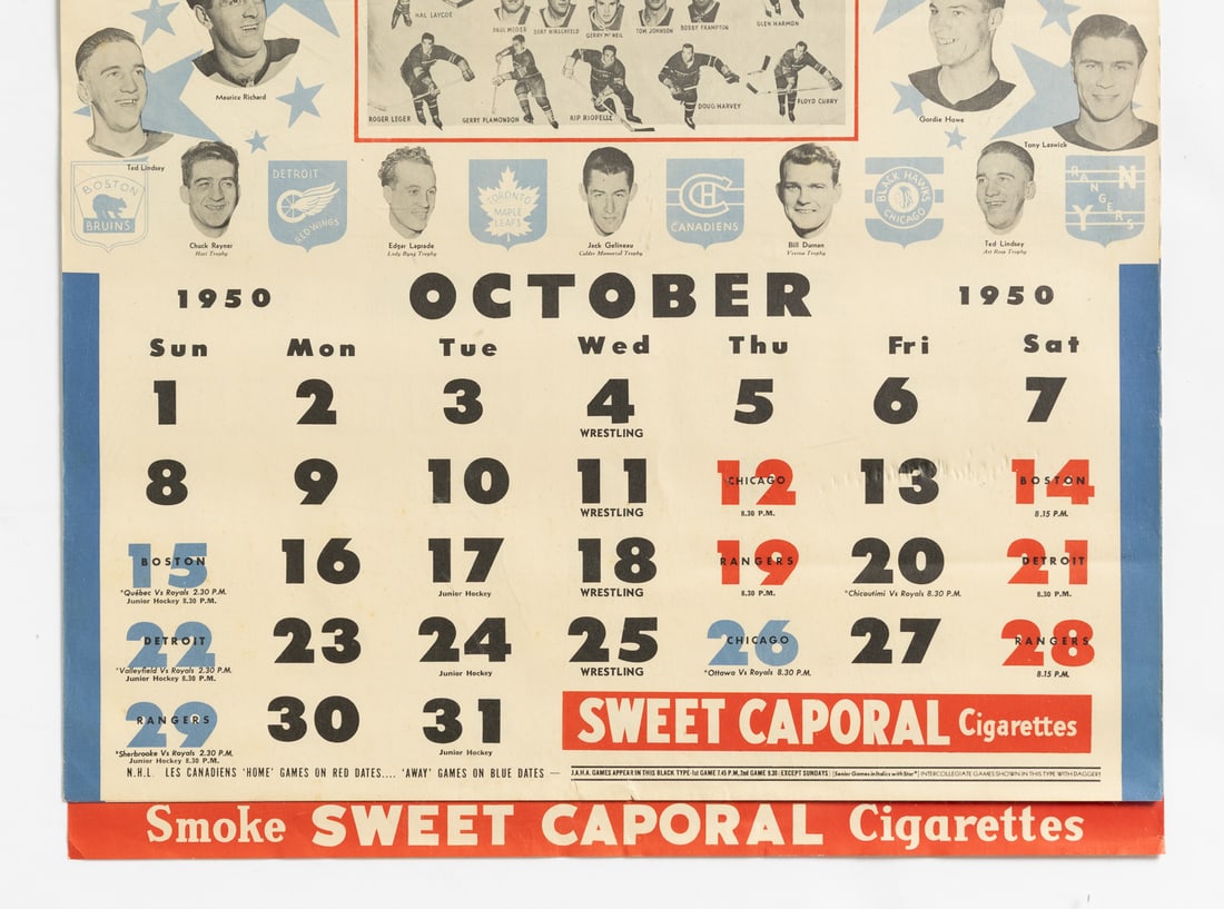 1944-1950 Forum and Gardens Hockey Calendars (4) - 6