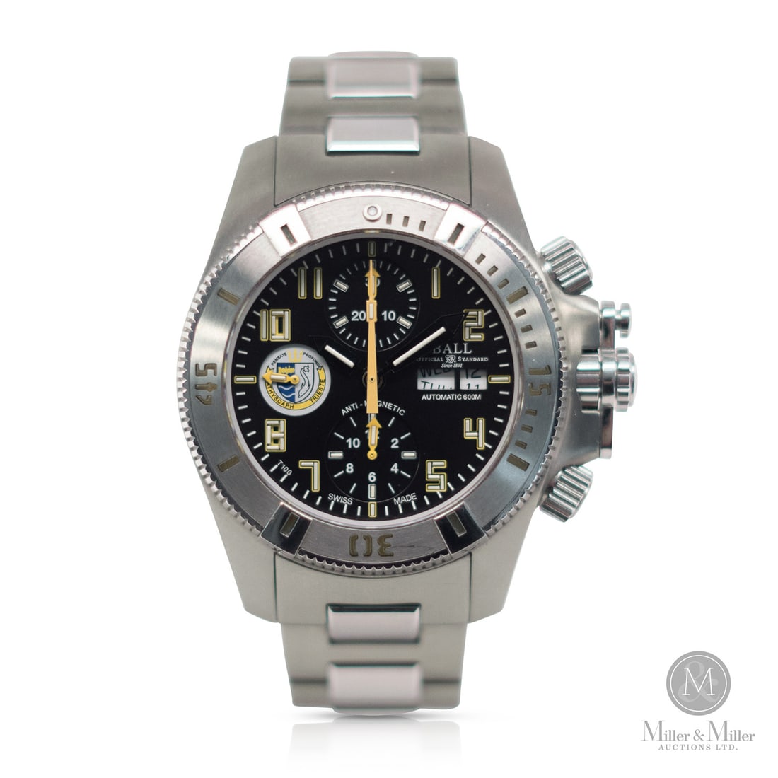 Ball, LE 138/1000 Trieste Chronograph: Swiss. Titanium. This Ball Engineer Hydrocarbon Trieste is a professional-grade tool watch designed to commemorate the historic descent of the Bathyscaphe Trieste to the bottom of the Mariana Trench.