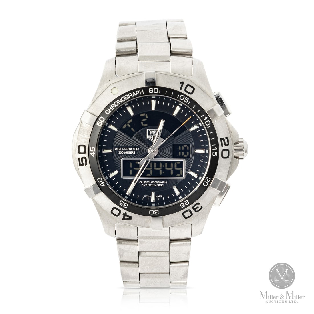 Tag Heuer, Ref. CAF1010.BA0821 Aquaracer: Swiss. Stainless steel. TAG Heuer, a leader in Swiss watchmaking since 1860, engineered the Aquaracer Chronotimer to meet the rigorous demands of professional water sports. This versatile timepiece (R