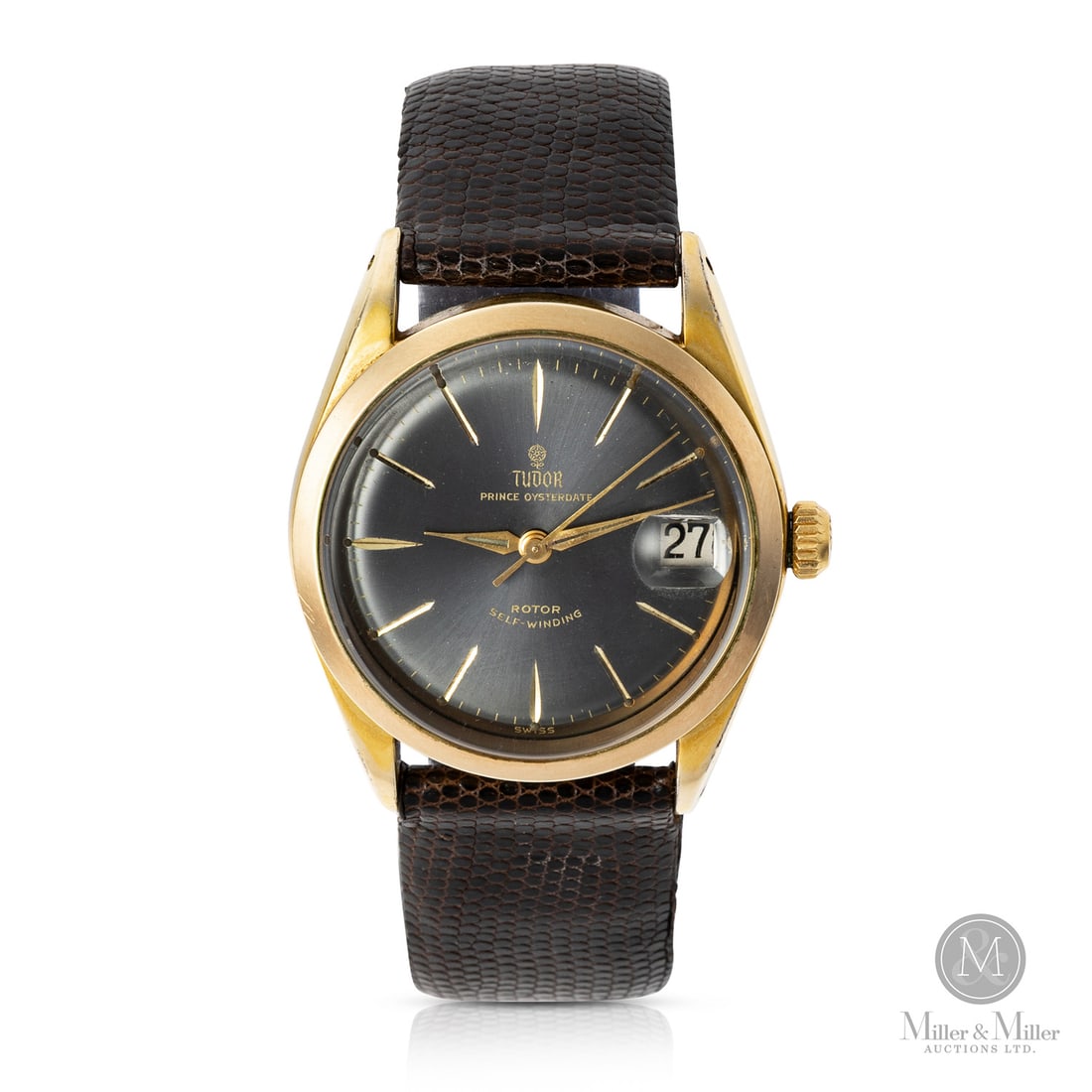 Tudor, Ref. 7966 Prince Oysterdate: Swiss. Gold-filled with steel caseback. This Tudor Prince Oysterdate is a "Rolex-adjacent" classic that captures the brand’s shared heritage. Featuring an Oyster case and a signed Rolex crown, it of