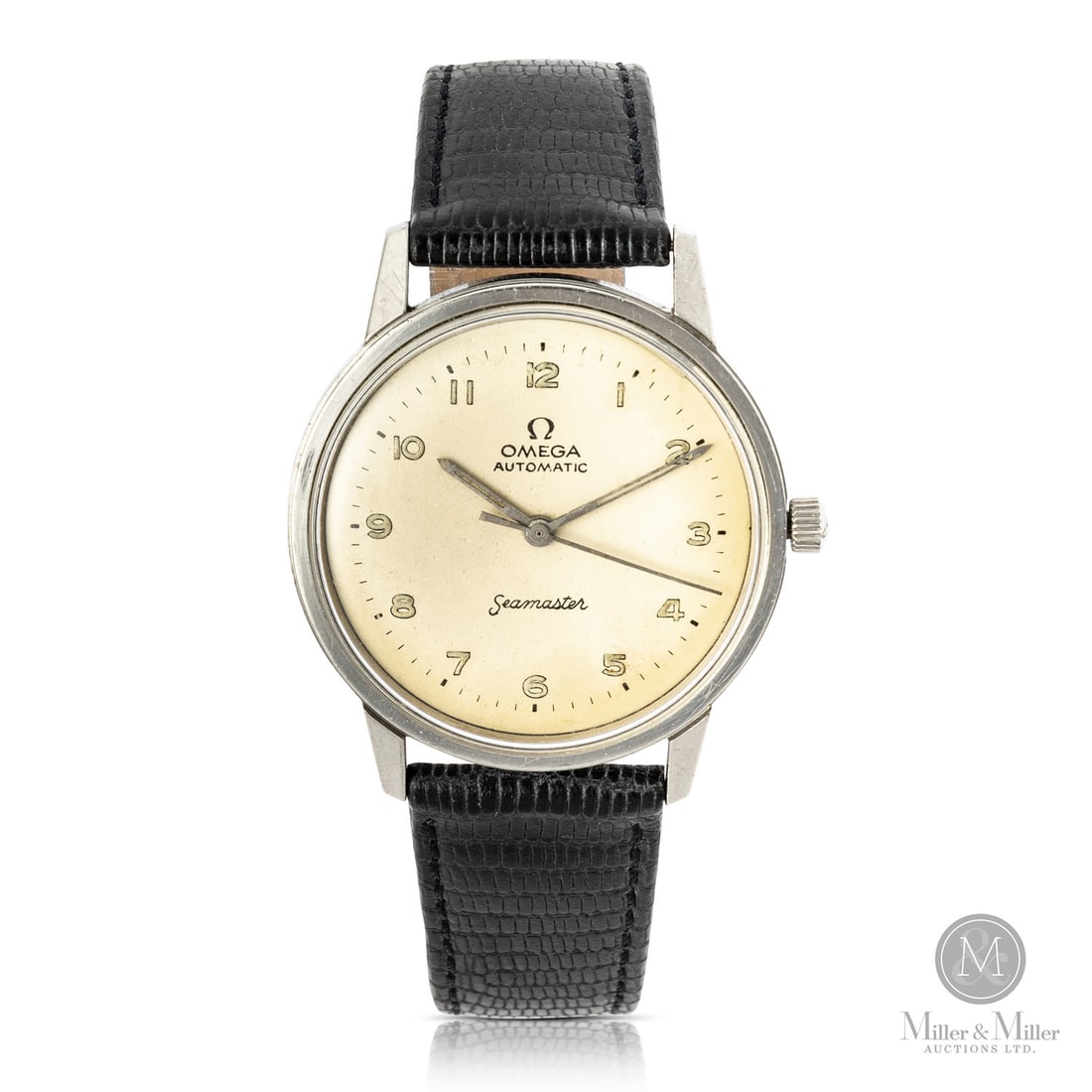 Omega, Seamaster Automatic: Swiss. Stainless steel. This Omega Automatic Seamaster is an example of the brand's mid-century "everyday luxury" philosophy, featuring a robust stainless steel case. The timepiece includes a central