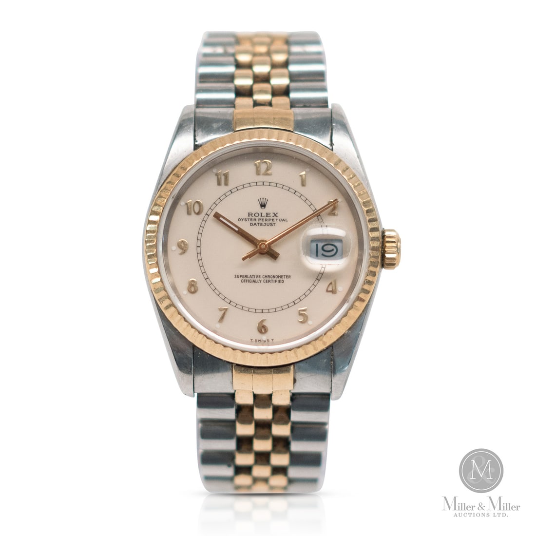 Rolex, Ref. 16233 Datejust: Swiss. 18K Yellow gold. Stainless steel. The Ref. 16233, SN C111085, is the definitive archetype of the modern Rolex Datejust, blending traditional 18k yellow gold luxury with the everyday resilience