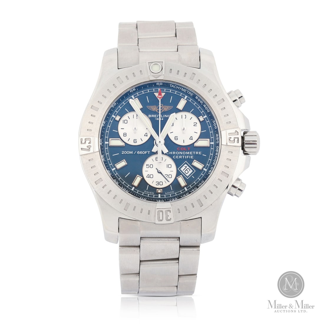 Breitling, Ref. A73388 Colt: Swiss. Stainless steel. This Breitling Colt Chronograph (Ref. A73388) is a was originally designed to meet the rigorous demands of military aviation. The stainless steel case features Breitling's sign