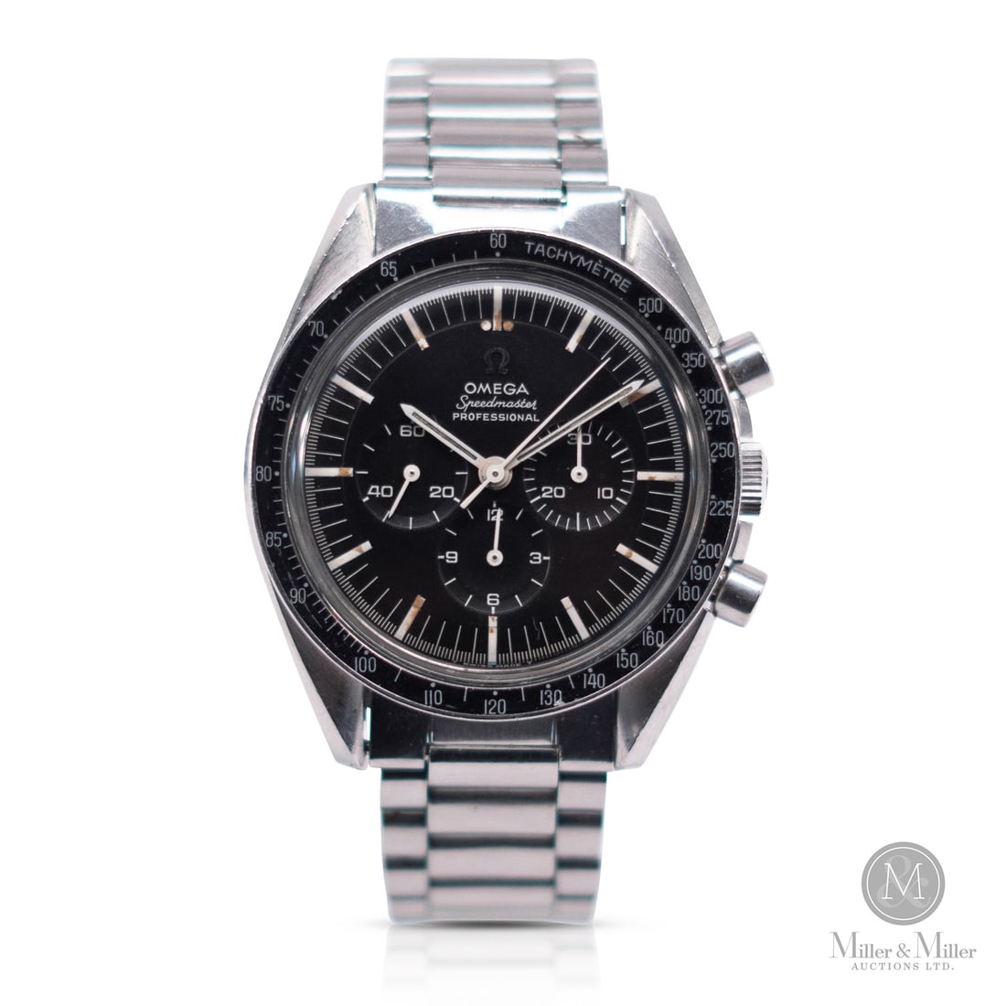Omega, Ref. ST145.012-67 SP Speedmaster: Swiss. Stainless steel. This Omega Speedmaster Professional (Ref. 145.012-67 SP), is a highly significant "pre-moon" model powered by the legendary manual-wind Calibre 321 movement. The watch features