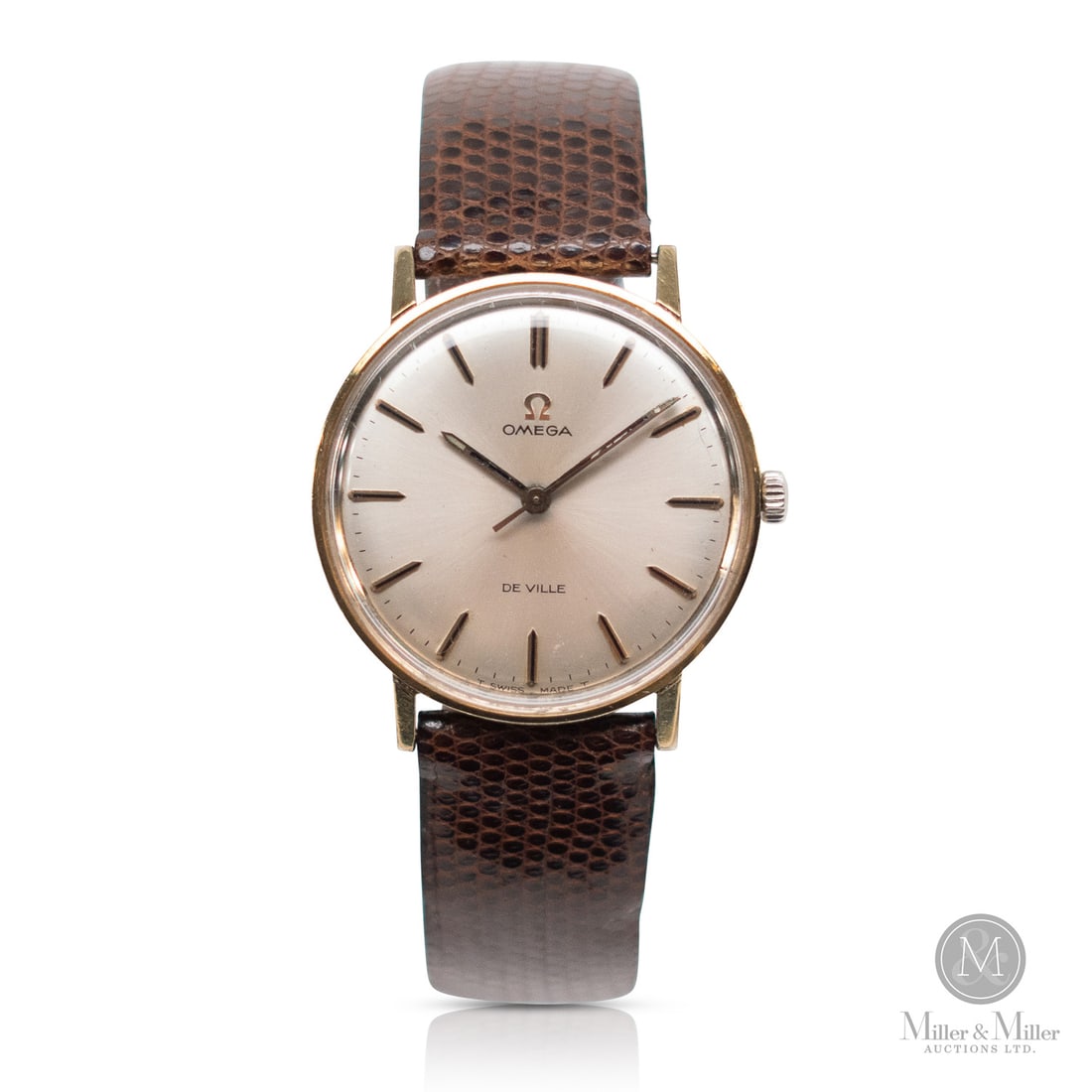 Omega, De Ville: Swiss. Gold-filled with steel caseback. This Omega De Ville is a classic expression of the brand's mid-century dress watch elegance, featuring a gold filled case. While the plating has worn through in