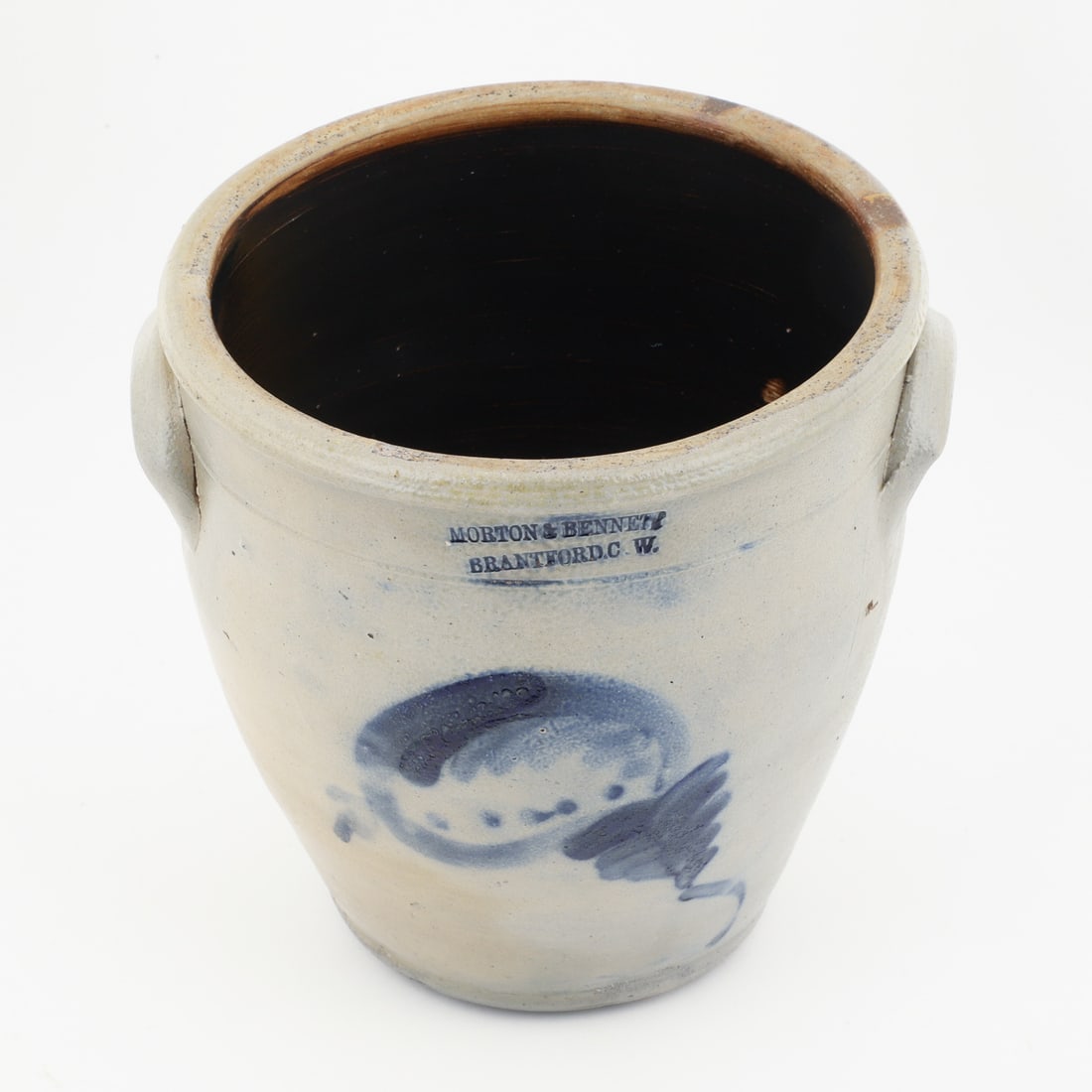Morton & Bennett, Brantford CW, 1 Gal Cream Crock - 3