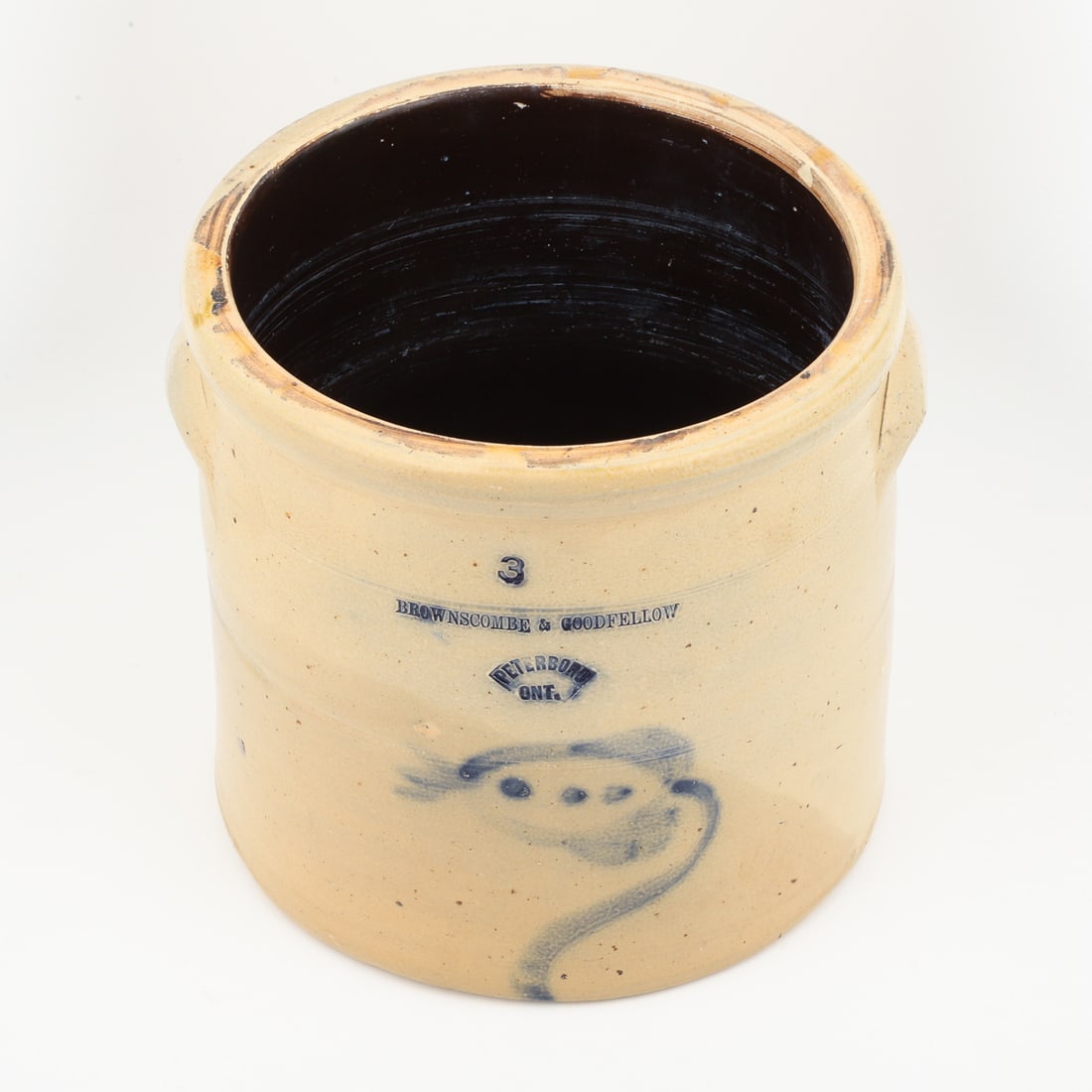 Brownscombe & Goodfellow, Peterborough, 3 Gal Cream Crock - 3