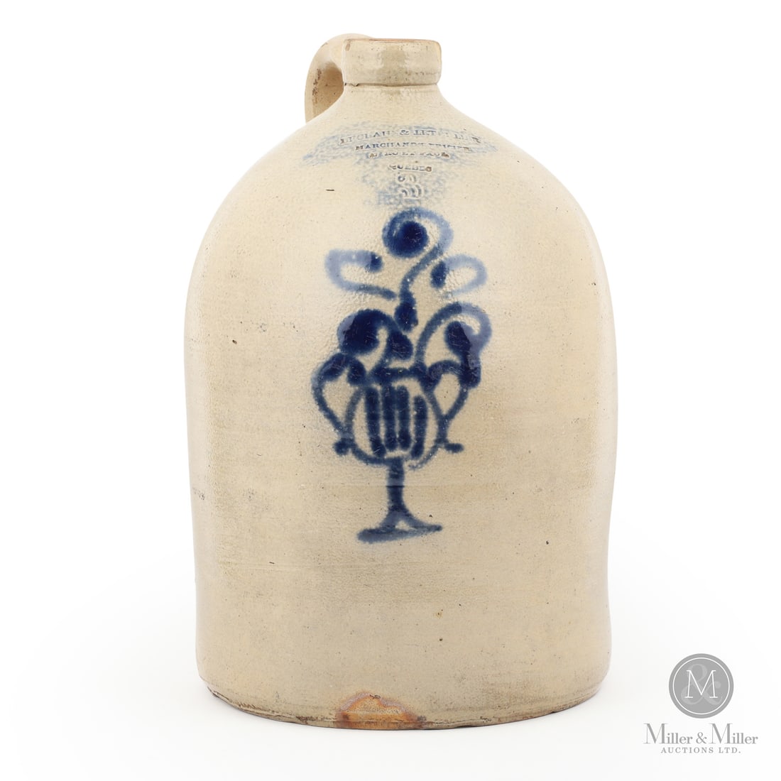Leclair & Lettelier, Quebec City, 3 Gal Jug: Size 16" x 10" (diameter of base). Medium Stoneware.
