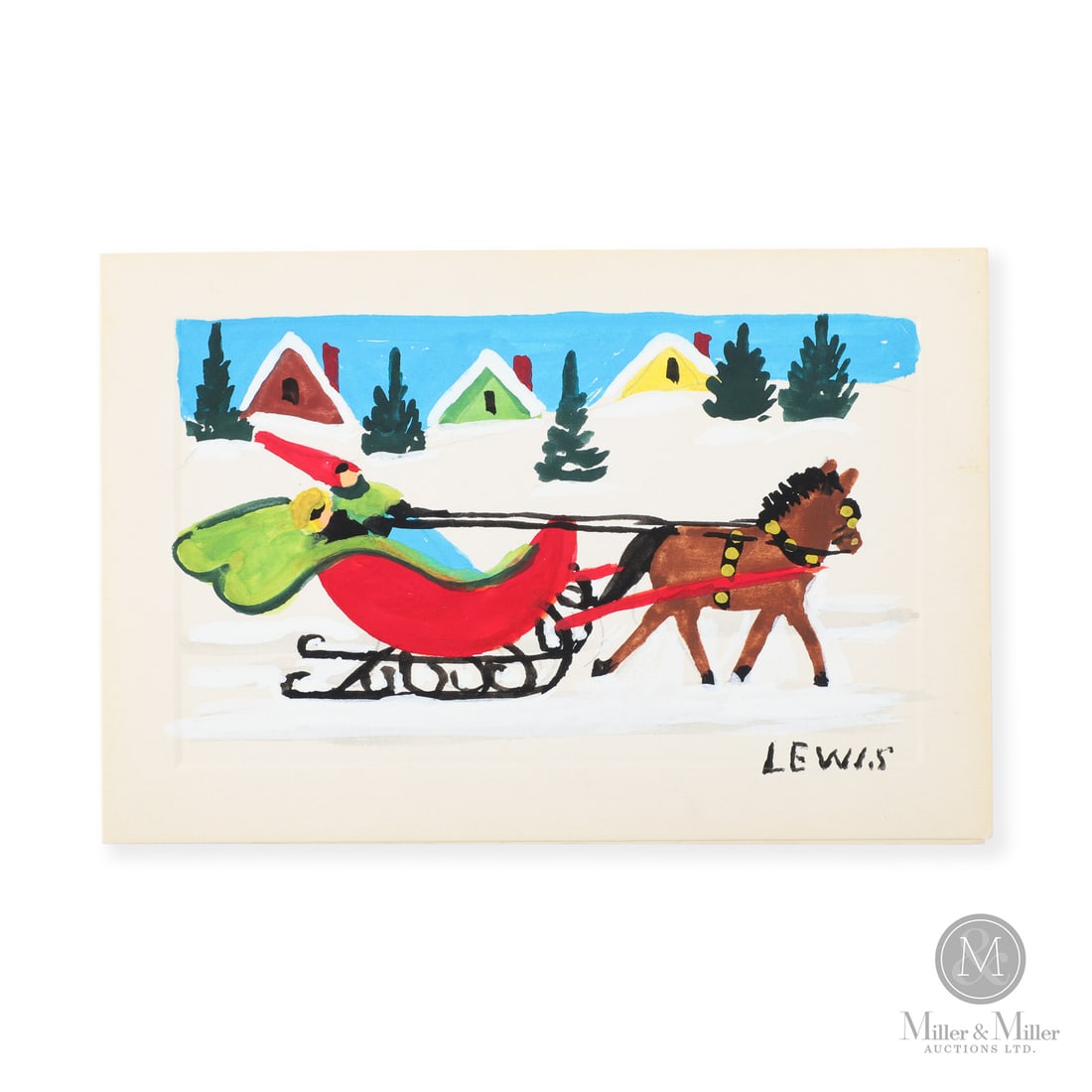 Maud Lewis Sleighing Scene Christmas Card (1 of 5)