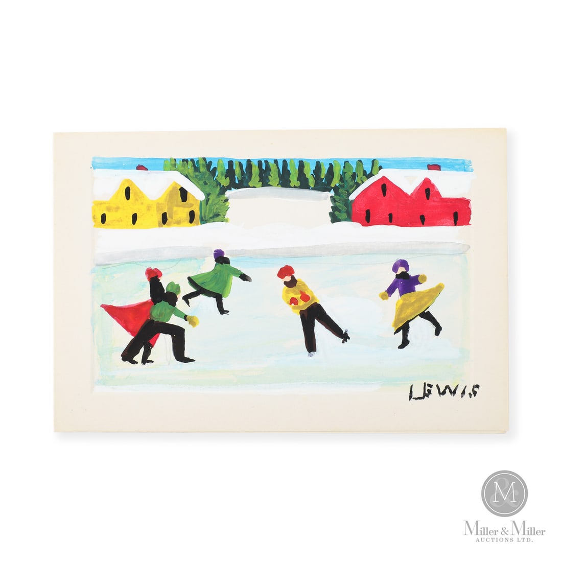 Maud Lewis Skating Scene Christmas Card (1 of 5)