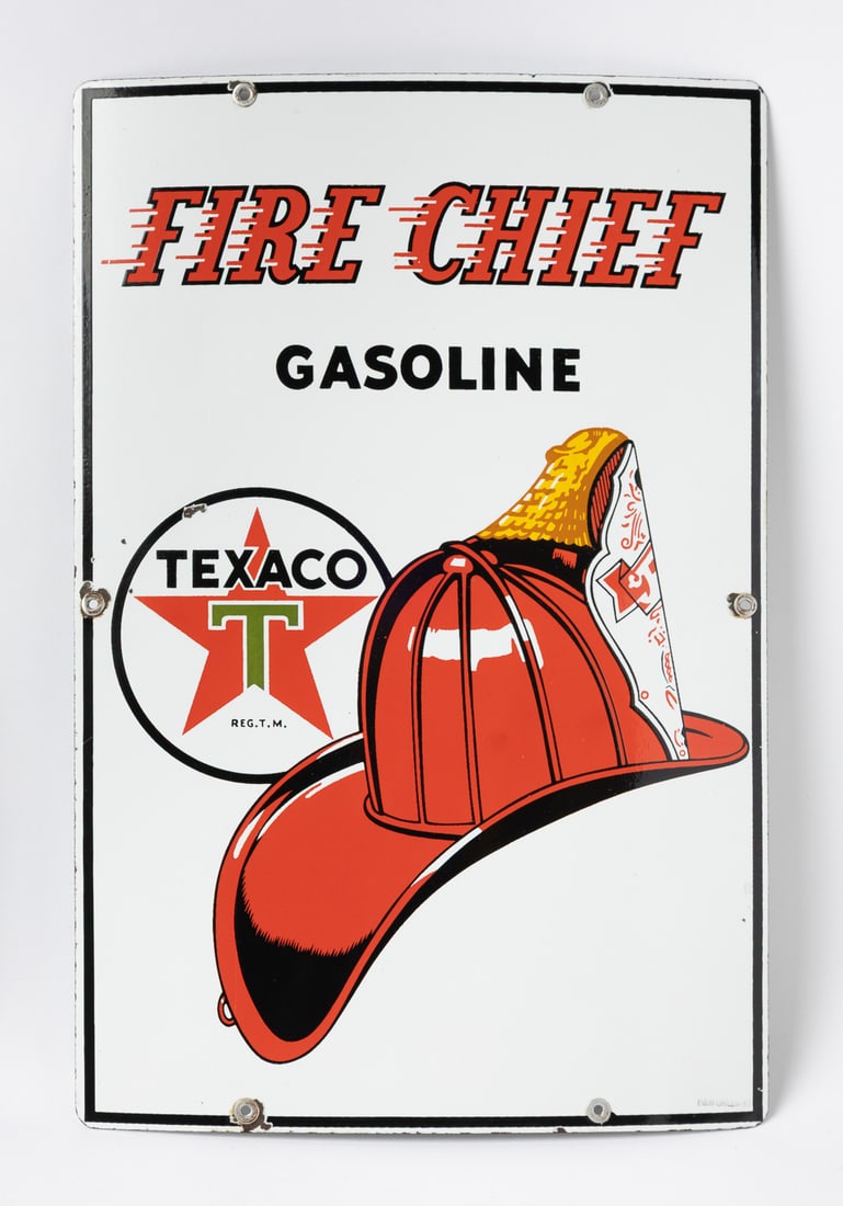 Texaco Fire Chief Gasoline Pump Sign Set - 4