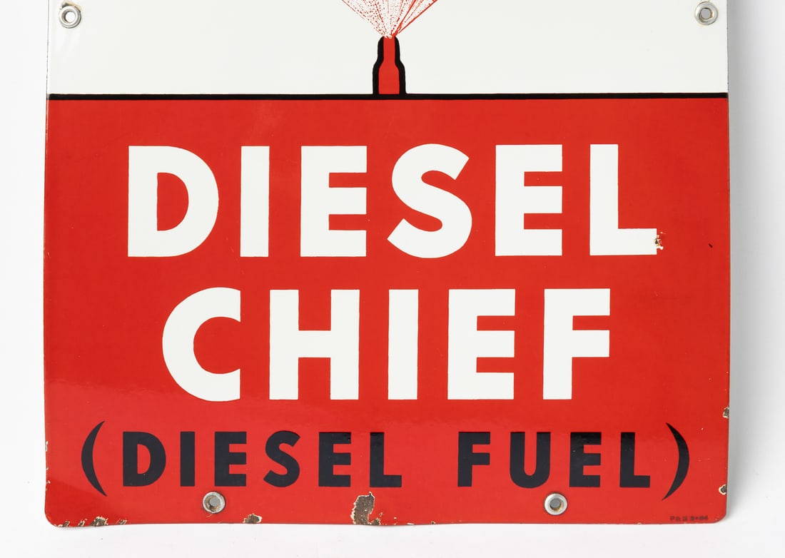 Texaco Diesel Chief Pump Sign - 4